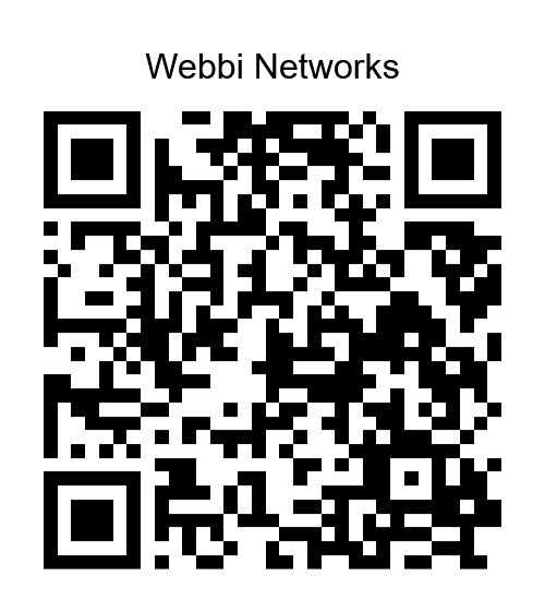 PayPal QR code for Webbi Networks donations